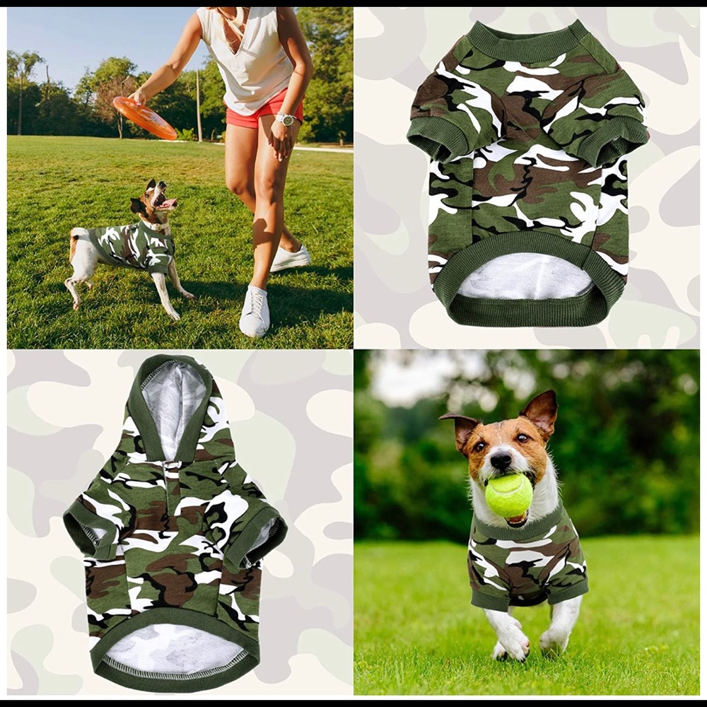 Puppy Dog Camo shirts outfit hoodie set camouflage - Picture 5 of 6